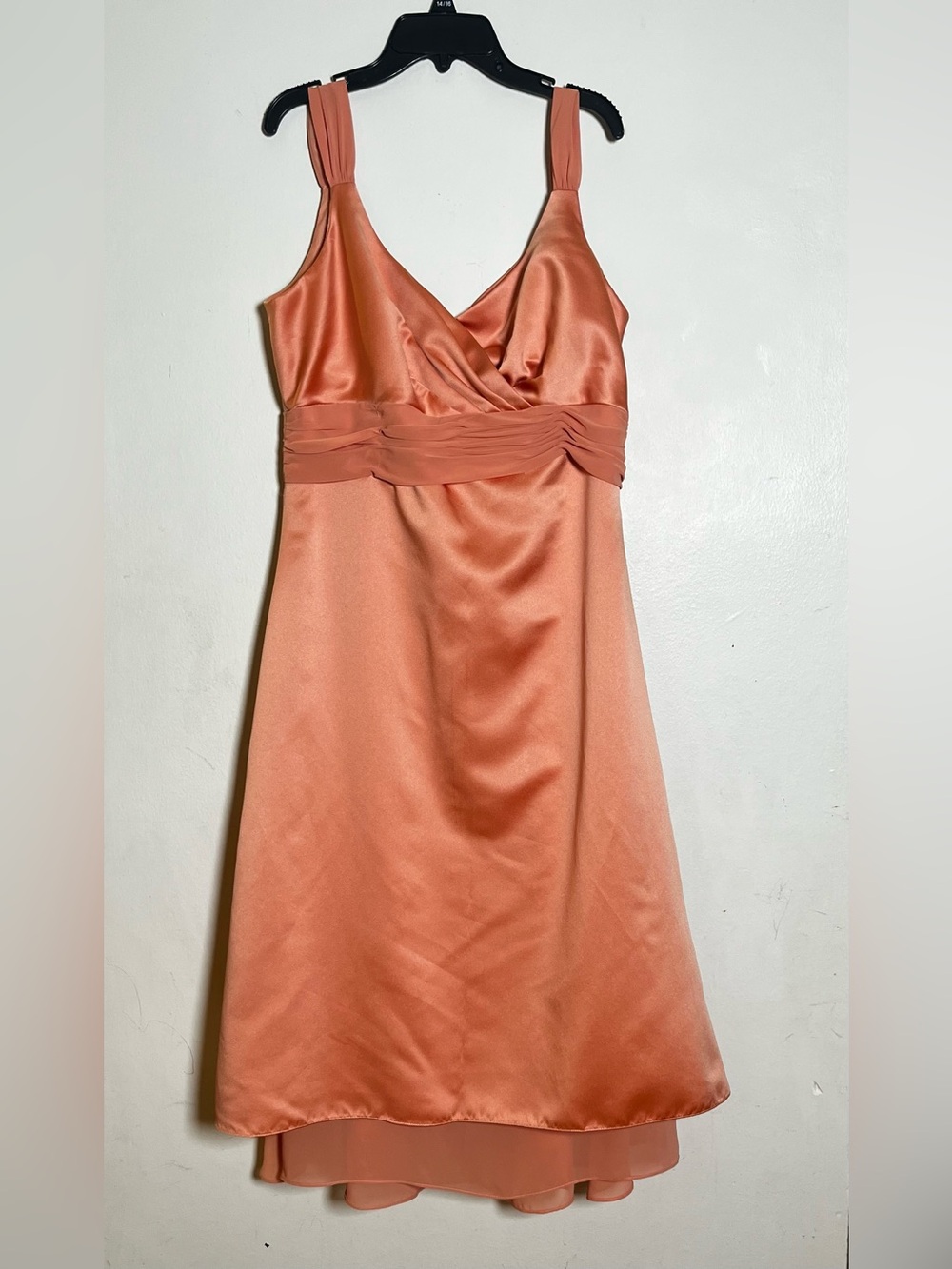 Satin Copper Sleeveless Cocktail Dress